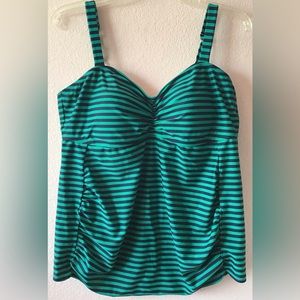 Motherhood maternity navy teal tankini top size XL
